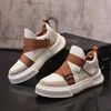 Sapatos casuais design de luxo masculino clássico tênis branco tênis de moda tendência masculino esporte tênis respiráveis ao ar livre