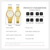 Relógios de pulso Liebig Japan Quart Movimento Women Mens relógios luxuosos aço inoxidável feminino feminino Golden Wristwatch relógio Relógio feminino