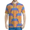 Polo's voor heren kleurrijke tribale olifant grafische polo shirts heren mode 3D printing dier tee shirt knop t-shirt straat revers korte mouwen