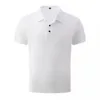 2024 verão masculino lapel pólo designer camiseta de luxo feminino camiseta clássica malha curta manga branca botão preto botão de retalhos casual camiseta de algodão