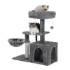 Kratzer H70 cm/80 cm kleine Katzenbaum -Eigentumswohnung mit natürlicher Sisalcovered Kratzpfosten für Kätzchen Katze Innenräume großer Top -Barsch gemütlicher Hummock