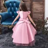 Gitarre formelle Mädchen Schwalbenschwanz Hochzeitsfeier Zeremonie Langer Abend Brautjungfer Kinder Prinzessin Kleider Mädchen Fischnetzhandschuhe Petticoat