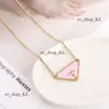 Designer Jewelry Gold Silver Triangle Pendants Female Tiffanyjewelry Couple Gold Chain Pendant Prades Bag Necklace Jewelry Gift Jewelry Woman Accessories 207