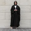 Ethnic Clothing Dubai Pearl Declaration Open Abayas Batwing Muslim Women Maxi Dress Islam Ramadan Eid Kaftan Turkish Moroccain Modest