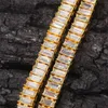 Iced out sieradenketen 14k 18k goud vergulde 8 mm stokbrood gesneden vvs d moissaniet diamant hiphop tennis ketting
