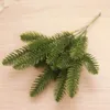 Dekorative Blumen 5/10pcs Grüne künstliche 3 Gabel Pflanze, die saftigen Desktop gefälschten Valentinstag Hochzeitsdekoration Mini Bonsai verblassen