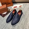 Driver Black Cow Leather Flats Mocasines Fashion Logs Chaussures pour hommes Femmes Femmes Haute qualité Slip on Sneakers 240506