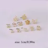 Body Arts Gift Butterfly Star Snake Crown Punk Style Zircon Nose Nail Titanium Steel Piercing Jewelry L Formed Noses Studs D240503