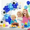 Party Decoration 103 Piece Football Balloon Arch Set Blue Boy tema Födelsedagsjubileum Graderingsceremoni