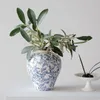 Vaser kinesisk stil keramisk vas is spricka blommor arrangemang dekoration för vardagsrum potten