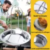 Accessoires 1set barbecue grilling Baking Cooking Pans Rack de torchon de poulet antiadhésif avec bol BBQ accessoires Brosse de nettoyage des outils de nettoyage