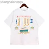 T-shirts de la Rhuder de haute qualité de haute qualité Summer New Navy Letter Imprimé lâche polyvalent pour hommes décontractés pour femmes du même style avec un logo 1: 1