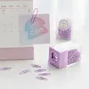 20pcs Kreatywny klip papierowy magnetyczny Macaron Ins Papier Clip Pudełko pamięci Protelable Office Pomiar Wysoka pojemność
