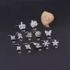 Body Arts Gift Butterfly Star Snake Crown Punk Style Zircon Nose Nail Titanium Steel Piercing Jewelry L Formed Noses Studs D240503