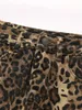 Jupes Leopard Print denim pour femmes American Retro Y2K Fashion Streetwear High Waited Mini Jeans Hip Hop Vintage