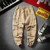 Spodnie męskie Trendy Instagram męskie spodnie do odzieży roboczej Proste i luźne śpiące nowe kieszonkowe legginsy2405