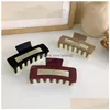 Accessoires de cheveux Fashion épisser les griffes de couleur Femmes Elegant Square Claw Crab Cabine Hairpins Barrette Clip Headwear Girls Drop Livrot Prod DH2W3