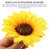 Dekorative Blumen 10 Stcs simulierte Sonnenblumen nähen auf Patch Nähapparat Die Künstliche für Kleidungschuhe Seidenhut
