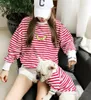 Dog Apparel Striped Banana Pet Matching Clothing Puppy Clothes For Dogs Shirt ParentChild French Bullldog2404563