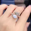 Natural Opal Ring Leopard Style High Fire Color Luxury Fashion Womens Jewelry S925 Sterling Silver Plated 18K Gold Engagement 240430