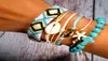 Lua menina 6 peças Puka Shell Bracelet Set Bads Weave Boho Fashion Girl Friendship Charm Bracelet Summer Jewelry Dropship9280611