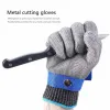 Guanti guanti anticutli in acciaio inossidabile macellaio guanti da cucina per casa guanti indossare guanti da taglio in metallo in metallo