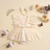 Robes de fille 0-18 mois pour bébés filles Bompers Habillez papillon en dentelle à mouche à mouche