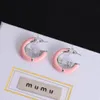 Merkontwerpers brief oorbellen dames oorbuien snoepkleuren oorringen voor dames oorbel vintage valentijnsdag sieraden oor noppen geschenken