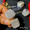 Designer sieradenluxury sieraden Volledige diamant Moissanite ringen 925 Sterling Silver D VVS Hip Hop Ring Pass Diamond Tester Moissanite Diamond Ring
