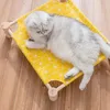 Lits de chats meubles pour animaux de compagnie en bois pour animal de compagnie lavable lit marchande détachable chat hamac respirant d'été à l'épreuve d'humidité nid de chat amovible