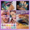 Corps paillettes 12 couleurs GLITTER GEL MALUP GLOW DANS LE CORPS DROHT GEL GEL UV FACE PLIGTER POUR LES FEMMES FESTIVAL PARTY GLITTER MAKEP GEL D240503