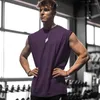 Men's Polos Summer Fitness Sports Tank Top Breathable Loose Fit Training Sleeveless T-shirt Quick Drying Vest Male Clothing