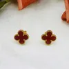 Cheap price and highquality jewelry earrings vanly clover versatile highend fashion minimalist with common cleefly