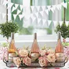 Bannerflaggen weiße Geburtstagsdreiecks Flaggen Banner weiße Papier Wimpel Girlanden für Hochzeit Baby Brautdusche Junggeselle Bachelorette Party Dekorationen