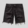 Herren Jeans Anti -Deformation Denim Shorts für Herren Sommer verzweifelte Jeans Shorts mit geraden Passform Knie Länge Jeansl2405