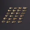 Body Arts Novos 1pcs Fake Piercing Clip Nariz Ring Jewelry Body for Women Trend Ear punhos do coração Flores de estrela de Butterfly Clip Rings KAE197 D240503