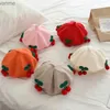 Kaps hattar baby hatt för barn och flickor solid körsbär varm basker stickad hatt för nyfödda höst och vinter barnmålning hatt baby hatt wx