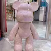 Dekorative Objekte Figuren 75 cm großer Bärenabbildung Kristall Diamantbären Statue DIY Handgemachte Strasssteine Bearbrick Spielzeugmalerei Desktop Dekoration Geschenk T24