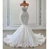 Vestidos lindos vestido de sereia de casamento de noiva Torda de espaguete de renda Aplique Sweeted Sweete