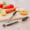 Accessories Kitchen Tongs BBQ Stainless Steel Set with Silicone Tip Salad Bread Serving Tool kitchen tongs bbq set kitchen clips