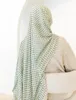 Этническая одежда дамы, напечатанные шифоновый головой платок 2024 Печать на Ближнем Востоке Дубая Глава Мусульманские женщины длинные турбанские женщины ислам модный шарф