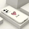 Cas de téléphone portable Big Heart Red Heart Phone pour Redmi Note 12 12S 11 11S 10 10T 10S 9 9S 8 7 Pro Plus 4G 5G Couverture de silicone liquide