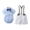 Наборы для одежды рожденные мальчики джентльмены для компонента, набор с луком хлопком лето осень малыш детские детские боди 1 -й день рождения свадебная одежда