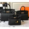 Código de cuero Bag genuino Grain Berkkins 2024 Real H-Zip Tote Portable Top Top Womens Capacidad de moda Bolsos de moda Litchi RV3P