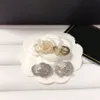 Boucles d'oreilles Luxury Stud Designer 18K Lettres plaquées Gold Care Boucles d'oreilles Crystal Righestone Bijoux de mariage Cadeau