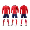 Fußballtrikots -Herren -Trails -Einrichtungen 7205 Long Sleeve Club Football Trikot Set ADT- und Childrens Clothing -Wettbewerbswettbewerbsgröße Drop del otj9q