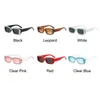 Наружные очки UV400 защита от бриллиантовых солнцезащитных очков Узкие рамки Черный со стразами оттенки y2k прямоугольник для женщин мужчин