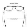 Merrys Design Men Leesglazen Legering Frame Anti Blue Light Blocking CR-39 Resin Axical Glasses Lenzen S2170FLH 240416