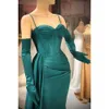 Paski Prom Spaghetti Turquoise 2024 Sukienki syreny niestandardowe Plus Size Sweet Train Satin Celebrity Gown Ball Suknia Ball Formalne wieczorne zużycie vestidos