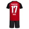 2023 24 Eintracht Maglie da calcio di Francoforte da uomo Lenz Alario Kolo Muani Koch Borre Skhiri Home Red Black Child Shirts Daifort